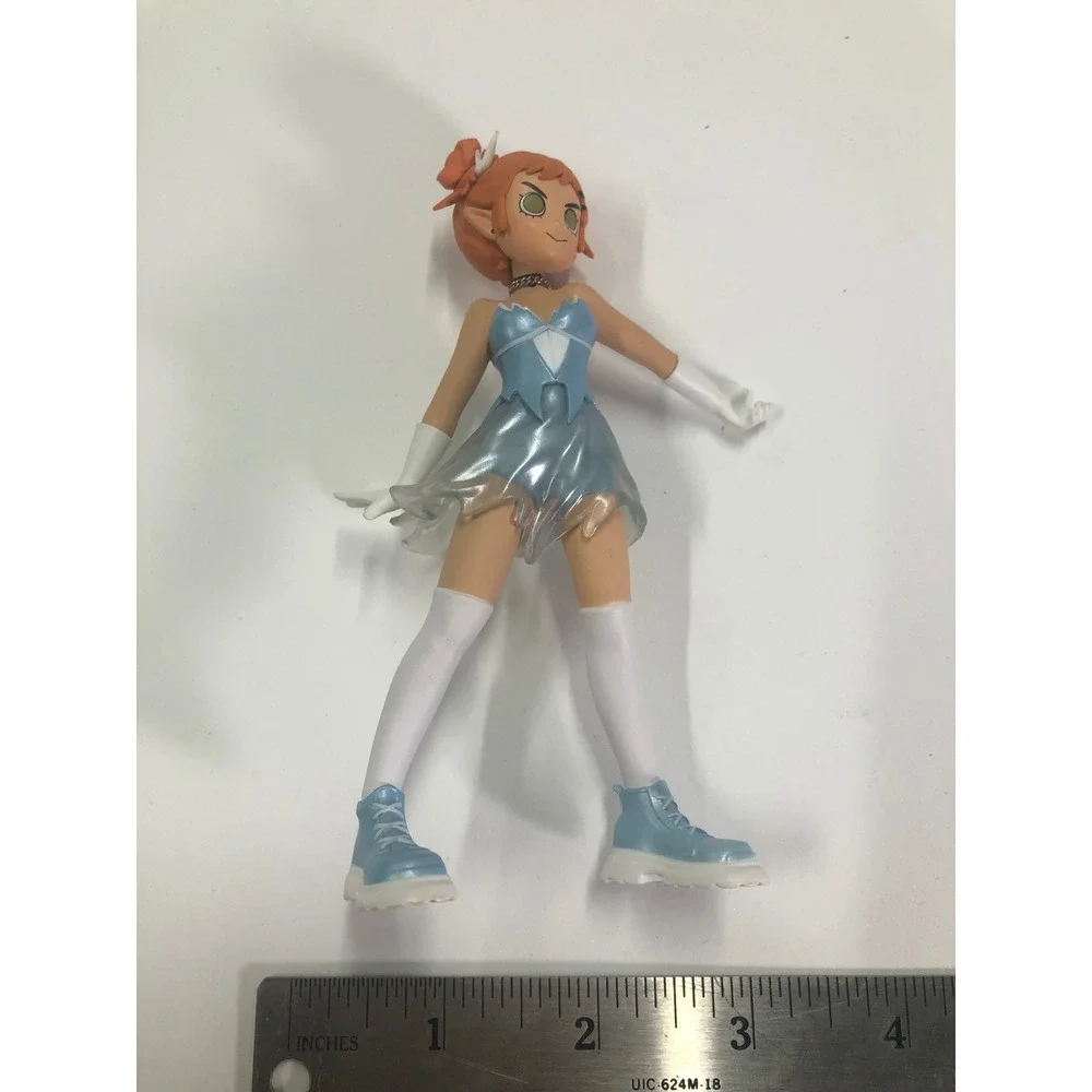 Pop Mart Peach Riot Rise Up Series Gigi Vinyl Figure Blue Dress Orange Hair